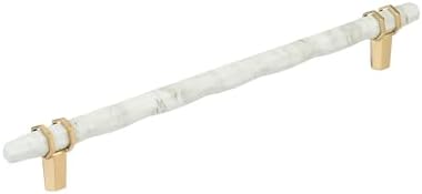 Amerock 10-1/16" Carrione Marble White/Champagne Bronze Drawer Pull