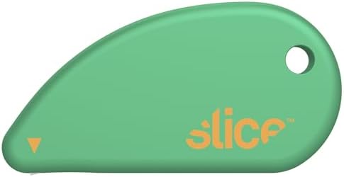 Slice Micro Safety Cutter | Safe Ceramic Box Cutter Lasting 11x Longer than Metal | Keychain Box Opener | Combo Pack | Vivid Green + Fuchsia