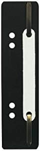Exacompta 426001B Suspension File Strips Polypropylene with Double Holes Plastic Cover Strip For Documents DIN A4 35 x 150 mm Packaging Black