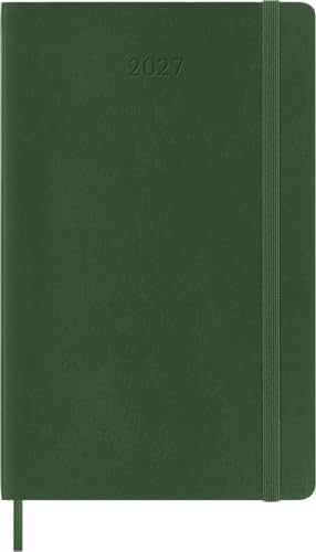 Moleskine 2027 12-Month Weekly Planner, Large, Myrtle Green, Softcover
