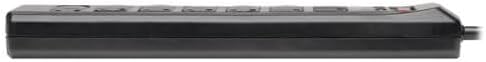 Tripp Lite 7 Right Angle Outlet Surge Protector Power Strip, 6ft. Cord, Right Angle Plug, 1440 Joules, Tel/Modem Protection, Safety Covers, 50K Insurance & (TLP706TELC) Black