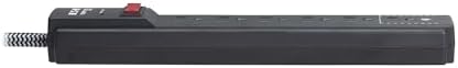 Eaton Tripp Lite Series 6-Outlet Surge Protector Power Strip, Flat Plug 25ft Braided Extension Cord, 1500 Joules, 15A Circuit Breaker, Lifetime Manufacturer's Warranty & $10,000 Insurance (TLP625DB)