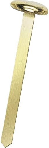 Officemate 99816 Roundhead Fastener, 1-1/2-Inch Shank, 7/16-Inch Head, Brass Plated