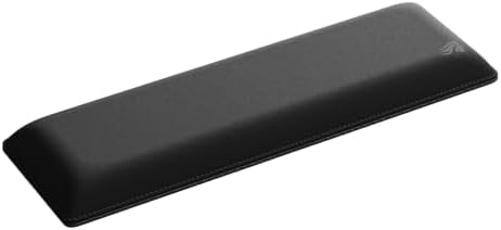 GLORIOUS Gaming Padded Keyboard Wrist Rest (Compact, 25mm Thick) - Anti-Fray Stitched Edges, Smooth Cloth Surface, Anti-Slip Rubber Base, Medium Firmness, 331 x 102 x 25 mm - Black