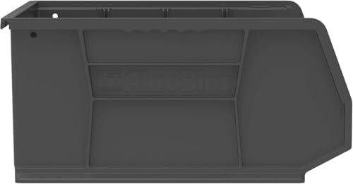 Akro-Mils 30250 AkroBins Plastic Storage Bins, 15"x16"x7", Black, 6-Pack