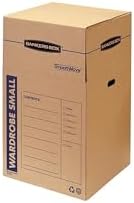 ‎Bankers Box 3-Pack Short Wardrobe Moving Boxes, 20" x 20" x 40"