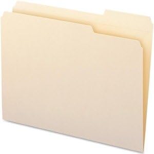 Smead File Folder, Reinforced 1/3-Cut Tab, Right Position, Letter Size, Manila, 100 per Box (10337)