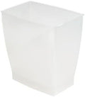 iDesign Small Plastic Bathroom Trash Can, Clear Frost