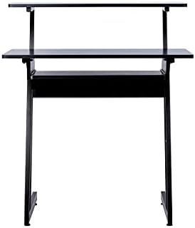 Monoprice Recording Studio Desk - with Raised Platform and Keyboard Tray, Black - Stage Right