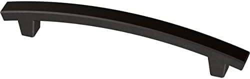 Franklin Brass (5-Pack) – Matte Black Cabinet Handles, 5-1/16 Inch Hole Center, Pulls for Drawers, Kitchen Cabinet Door, Dressers | Pierce