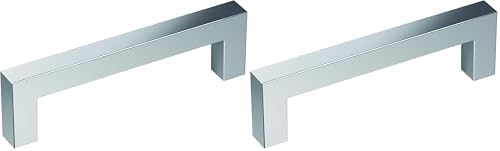 Amerock | Cabinet Pull | Polished Chrome | 3-3/4 inch (96 mm) Center-to-Center | Monument | 2 Pack | Drawer Pull | Drawer Handle | Cabinet Hardware