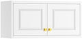 Polup 15" High White Metal Wall Cabinet, Overhead Closet Storage Unit