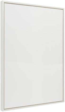 Kate and Laurel Sylvie Blank Framed Canvas Wall Art; 31.5x41.5 White; Vintage Modern Empty Canvas for Paint-Your-Own Art; Ready to Paint Premium Canvas Already Framed