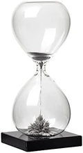 Torre & Tagus Magnetic Hourglass Sand Timer - 30 Second/Half Minute Magnetic Sand Clock with Gray Magnet Iron Powder and Black Base, Hand-Blown Hour Glass for Office Desk, Home Study, Games Room