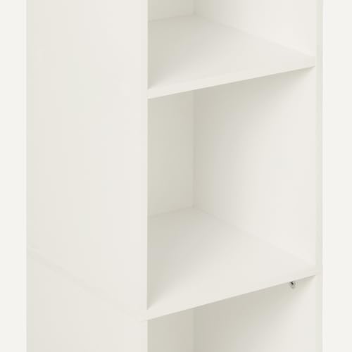 Amazon Basics 5-Cube Bookcase Compatible with Fabric Storage Cube Organizers, White | Compatible with Fabric Storage Cube Organizers