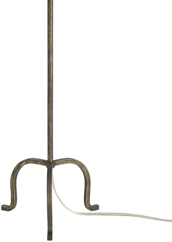 Nourison Home 28" Black Wrought Iron Heritage Metal Slim Tripod Table Lamp for Living Room, Bedroom, Bedside, Reading