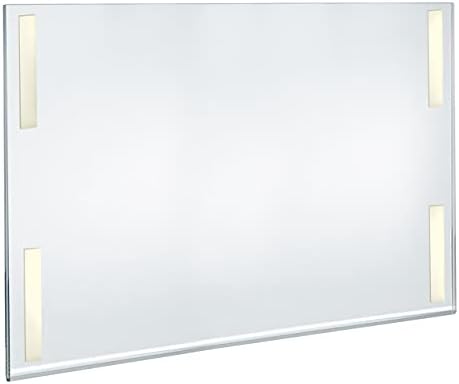 Azar Displays 122038 22-Inch W by 17-Inch H Wall Mount Acrylic Frame Pack of 10 - Clear Acrylic Wall Frame with Sticky Back - Floating Wall Sign Holder - Adhesive Office Sign - Frameless Picture Frame