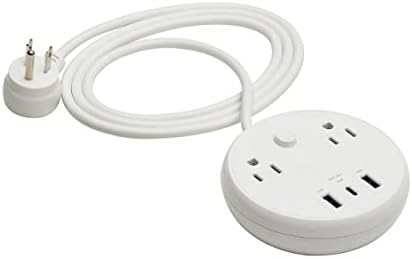 Tripp Lite Safe-IT 30W Surge Protector, 2 Outlets & 2 USB + 1 USB-C Port for Fast Charging, 300 Joules, 6 Foot 5-15P Cord, Manufacturer's Warranty & $25,000 Insurance (TLP26PD30WCAM)