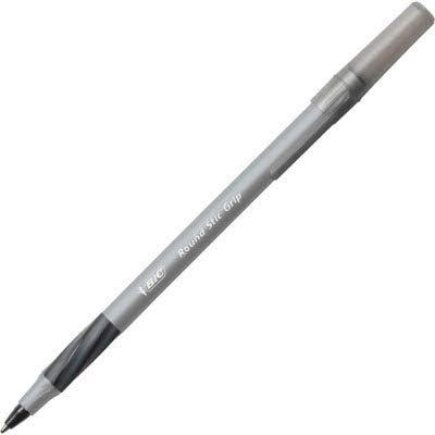 BIC Round Stic Grip Xtra Comfort Black Ballpoint Pens, 36-Count Pack