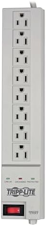 Tripp Lite 8 Outlet Surge Protector Power Strip, 8ft Cord, Right Angle Plug, Lifetime Manufacturer's Guarantee & $35,000 INSURANCE (SK6-6)