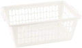 YBM HOME Plastic Perforated Storage Basket Bin Office Drawer, Shelf Desktop Countertop Tray Organizer 32-1188 (1, White)