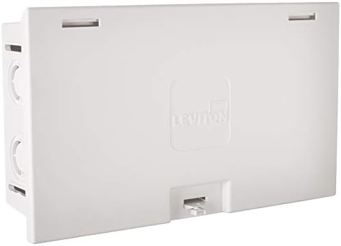 Leviton 9.01" Compact Structured Media Enclosure with Cover, White, 47605-MDU