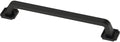 Franklin Brass 10 Pack Matte Black Cabinet Handles 6-5/16 inch (160mm) Kitchen Cabinet Handles and Drawer Pulls for Cupboards and Dressers |Notched Backplate