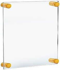 Azar Displays 105512-GLD Acrylic Floating Double Panel Wall Frame,9" x 12" Graphic Size, Overall Frame Size: 13" x 16", Gold