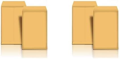 Amazon Basics Catalog Mailing Envelopes, Peel & Seal, 10x13 Inch and 6x9 Inch, Brown Kraft, 100-Pack