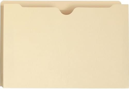 Smead File Jacket, Reinforced Straight-Cut Tab, 1" Expansion, Legal Size, Manila, 50 per Box (76520)