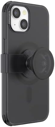 PopSockets iPhone 14 Phone Case with MagSafe, Wireless Charging Compatible, Black - iPhone 14 MS Black Translucent