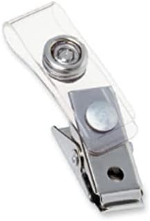 GBC Swingline ID Badge Clips, Clear, Badge Holder Clip, 100 Per Pack (1122897)
