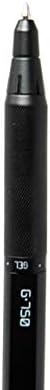 Zebra Pen G-750 Black Brass Retractable Gel Pen, Black Ink, 0.7mm, 1-Pack