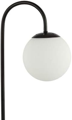 JONATHAN Y Arco Arched Metal Table Lamp 18.25" Globe Shade, Black