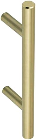 Amazon Basics Euro Bar Cabinet Pulls, Kitchen Drawer Handles, 5.38-inch Length, 3-inch Hole Center, 1/2-inch Diameter, Golden Champagne, 25-Pack