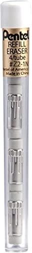 Pentel Super Hi-Polymer HB 0.7mm Lead Refills and Latex-Free White Erasers