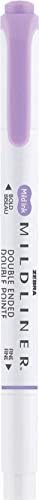 Zebra Pen MILDLINER No Bleed Highlighter, Violet Color, Dual Tip, 12-Pack