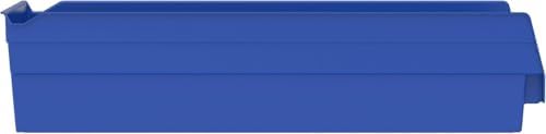 Akro-Mils 30138 Heavy Duty Plastic Shelf Bins, 18"x 6.5"x 4", Blue, 12-Pk