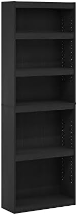 Furinno Jaya Enhanced Home 5-Tier Shelf Bookcase, Blackwood