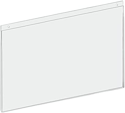 Azar Displays 162709 Horizontal Wall Mount Sign Holder, (10-Pack)