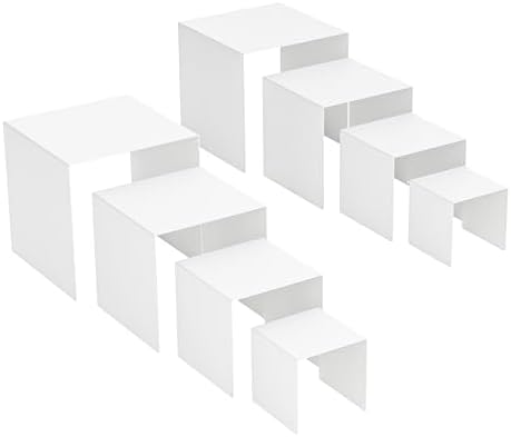Display Stand & Risers, 8 Pcs Set Metal Rectangular Cupcake Stands