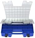 Akro-Mils 06118 Multi Compartment Hardware and Crafts Portable Organizer Storage Case, (18-Inch x 13-Inch x 4-Inch), Blue
