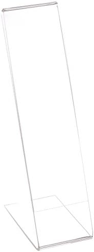 Azar Displays 112768 2" W x 8" H Vertical L-Shaped Sign Holder-10pk