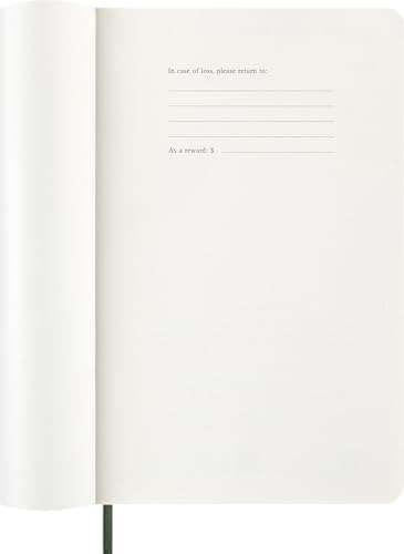Moleskine 2027 12-Month Weekly Planner, Large, Myrtle Green, Softcover