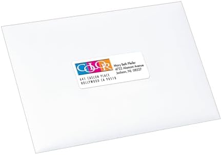 Avery Matte White Address Labels, Sure Feed Technology, Permanent Adhesive, 1" x 2-5/8", 600 Labels (8250) (Pack of 5)