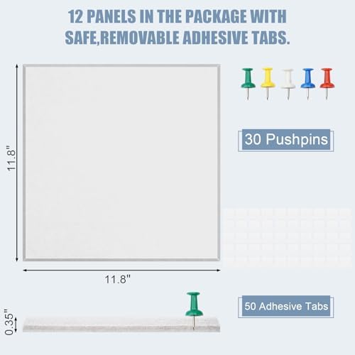 48" x 36" Large Felt Bulletin Board & Cork Board Alternative, Warm White