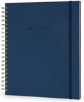 AuroPlanner Undated Daily Planner Notebook 8.5x11 Hourly Schedule Blue