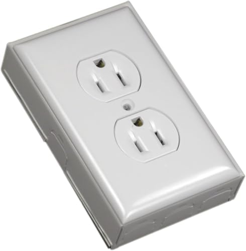 Wiremold Metal Raceway, Extending Power, On-Wall, Outlet + Box, White, BW2-D (Pack of 5)