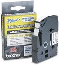 Brother Genuine P-Touch TZE-FA3 Fabric Iron-On Tape, 1/2" (0.47") Wide, Navy Blue on White, Can be Ironed onto Virtually Any Cotton Item, 12mm x 3M, Single-Pack, TZEFA3