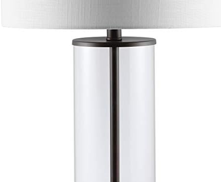 JONATHAN Y Collins Glass Table Lamp 29.25", Oil Rubbed Bronze/Clear